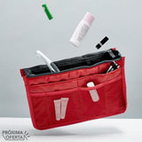 Organizador de Bolsos com Diversos Bolsos en color rojo, ideal para mantener tus productos de manera ordenada y accesible.