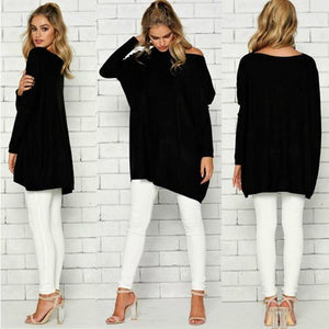 Blusa feminina ampla de tecido leve com caimento solto e confortável